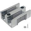 ERDANER 2 blocchi per porte scorrevoli per doccia, 45 mm di larghezza, senza cornice, con viti M4 x 16 mm, per porte in vetro da 8 mm (argento brillante)