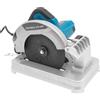 KAUITOPU Troncatrice da 1200 W, con lama per sega da 185 mm, per legno, alluminio, acciaio, plastica, smussatura da 0° a 45° (blu)