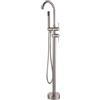 XJTNLB Rubinetto Vasca Freestanding Spazzolato Rubinetto Vasca da Bagno con Doccetta Bocca Girevole a 360 ° Miscelatore Doccia con Deviatore