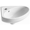 Barbottina Lavabo ad angolo in ceramica bianca, Larghezza 34 cm