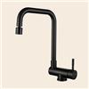 XJTNLB Miscelatore Cucina Sottofinestra Abbattibile Nero Rubinetto Lavello Cucina Acciaio Inox Miscelatori da Cucina in Inox 304-Doppia Modalità