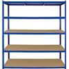 Monster Racking Scaffale industriale T-Rax 160x60x180cm: 5 ripiani, 265kg/ripiano, assemblaggio senza viti