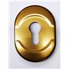 effedielle® Mostrina in alluminio foro cilindro europeo colore bronzo F4 -placca per porta blindata,placchetta-borchia ATRA-DIERRE(mm.h.86x62) Compatibile con altre marche di serrature