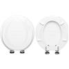 HYDRO HOME Copriwater Ideal Standard SMALL Compatibile, Tavoletta Wc In Legno Rivestito Con 2 mm Di Resina Cerniere Regolabili Fissaggio dall' Alto, Copriwater Colore Bianco MADE IN ITALY