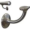 Parpyon® Supporti per corrimano scale interne, Staffe per tubo tondo reggi tubo a muro vari colori supporti per tubolare in ferro o legno (Acciaio Satinato, 2pz)