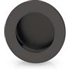 Gedotec, maniglia a conchiglia "Lady Black", prodotto di design, incassata, per porta scorrevole, rotonda, maniglia dal Ø di 60 mm, in acciaio inox PVD nero opaco, 1 pezzo, maniglia per mobili