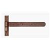 effedielle Bandella in ferro antichizzato MADE IN ITALY con cardine a legno spina ∅ 14 mm. 35x300 mm. H22 mm. Linea IL FORGIATO FF029.30.Finitura ruggine.
