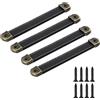 FEEIMOL 4 pezzi Maniglie in Pelle Maniglia per Porte Mobili Cucina Maniglia Dell'Armadio Cassetti Manopole Pomelli Tiretti Manico in Pelle 128 mm