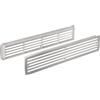 Gedotec Griglia di ventilazione | 457 x 92 mm | 1 pezzo | Griglia della porta in plastica ABS grigio chiaro | Ventilazione della porta per porte di spessore 35-40 mm
