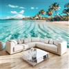 Generic Carta da Parati Camera Letto Vista Sul Mare Della Spiaggia Dell'Oceano 200x140cm Fotomurali Moda Decorazione da Muro Poster Carta da Parati Murale 3D per Soggiorno Ufficio, Multicolore