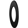 LANZZAS Rosone da parete per il tubo della stufa, diametro 200 mm, bordo 50 mm o 90 mm, colore grigio o nero, Nero