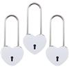 T Tulead Tulead, mini serrature decorative lucchetti per taccuino, lucchetti per bagagli Cuore, Bianco