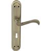 domino Casablanka M3 BB-Buntbart 72 - Maniglia per porta della camera da letto, con piastra lunga, per maniglia della porta, finiture per porta, colore: marrone grafiato/Materiale: