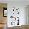 WYFCL Adesivo Murale Vinile Sicker Lampione Stradale Lampione Con Due Adorabili Ragazzi E Ragazze Carini Coppia Wall Art Murale Soggiorno Decor 42X85Cm