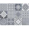 Tile Algorithm Byzantium,Piastrelle da parete e pavimento in porcellana opaca, 22.3x22.3 cm, mensola o per interno/esterno o per uso come sottobicchiere, piastra calda