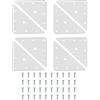 SING F LTD Set di 8 piastre di riparazione in acciaio inox (85 x 85 x 1,5 mm), staffe triangolari piatte per il fissaggio di connettori e riparazione di mobili