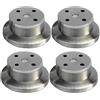 JIAOLUN123 4 Gambe per Mobili Acciaio Inossidabile 3cm Piedini per Mobili Tondo Gambe per Divani in Metallo Piedini Sostitutive Letto Tavolo Piede(3cm)