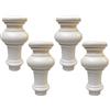 JIAOLUN123 4 Pack Gambe per Mobili in Legno Tipo di Zucca Cabinet Piedini per Mobili Piedi del Divano Tavolo Letto Armadio Guardaroba,Bianca(15cm)