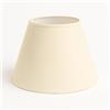Generico 35 cm Paralume Cono, Tessuto di Cotone con PVC Bianco, Prodotto Artigianale, per Lampada da Tavolo, Piantana (Avorio)