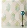 GAULAN 681283 - Carta da parati lavabile geometrico pannello esagonale con foglie tropicali per pareti soggiorno camera da letto corridoio sala da pranzo - Rotolo di 10 m x 0,53 m