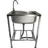 Monster Shop Lavello da Campeggio con Rubinetto per L'Acqua Portatile Lavabo in Acciaio Inox Lavandino per Glamping con Attacco per L'Acqua e Scarico