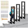 SCGSJZH Corrimano Forma di U Interne, Ringhiera per Scale in Ferro Battuto Tubo Quadrato, Parapetto con Kit di Viti, Montaggio Laterale Diamante Ringhiere per Soffitta e Gradini Esterni (90cm)