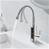 DDZcozy Rubinetto elettrico con scaldabagno istantaneo, Scaldacqua Elettrico, 220 V rubinetto elettrico in acciaio inox Scaldacqua per cucina
