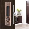 betensh Maniglia della Porta Tascabile con Chiave Maniglia Della Serratura della Porta Set Maniglia per porta scorrevole Set di maniglie per porte invisibili 160mm Bronzo rosso
