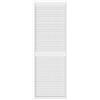 DecoMeister Porte a Lamelle in Legno 594x1700 mm Confezione da 1 - Porta Lamella Pino Massiccio - Anta per Armadio a Persiana Aperta - Frontali Mobili e Antine per Guardaroba - Preverniciato Bianco