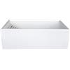 FORTUNATO Pilozza Lavatoio Bianco Rettangolare Serie Ostuni Calcestruzzo Cemento 84 x 50 x H.28 cm Bucato Lavanderia