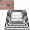 HEFJIAYCIQ Chiusino E Telaio in Acciaio Inox 304, Coperchio Per Fognatura Incassato in Acciaio Solido E Rinforzato, Per Il Prato Del Seminterrato Di Patios,Argento,40x40x5cm