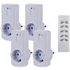 ZEYUN Presa con Telecomando(4 + 1), 3680 Watts, campo di rilevamento 30m, area interna con telecomando e blocco di sicurezza per bambini