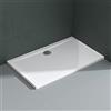 Mai & Mai Piatto Doccia Antiscivolo con Piletta 70x90x4cm, Piatto Doccia Rettangolare Lucia02AR in Acrilico incl. Piletta di Scarico (AL01), Bianco