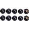 Anawakia Pomello in bachelite, con cambio di velocità a sfera, manico rotondo, con inserto in rame, con filettatura nera (10,5 x 20 mm)