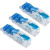 esmen UAE Capicorda Separatore di filo anti-rottura tipo T da 10 pezzi, uscita 1 in 1 e 1 in 2, 1-4 mm², molla in acciaio al cromo-nichel(Blauw,1-IN 1-OUT)