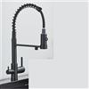 Generic Rubinetto da cucina Pure Water nero opaco filtrato doppia maniglia rubinetti miscelatore acqua potabile calda e fredda purificata - Aggiornamento elegante e funzionale