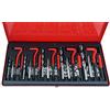 GrecoShop Kit riparazione ripristino filetti/filettature/elicoidi maschi 131 pz c/valigetta metallo