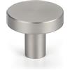 LONTAN Confezione da 15 pomelli per mobili pomelli per mobili in acciaio inox maniglie argento opaco pomello per mobili rotondo pomelli Hemnes in nichel lucido pomelli