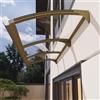 Zlovne Pensilina Tettoia in Policarbonato Trasparente, Tettoia per Porta Balcone Esterno, Tenda da Veranda, Protezione Uv (150x200cm/59x79)