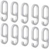 Gedotec Gancio in plastica bianco - per guida ovale dell'armadio H10623 | 10 pezzi - Ganci per vestiti per guide ovali | 60 x 23 mm (H x L)