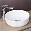 doporro Lavabo da Appoggio 40x40x13cm, Lavandino Bagno Brüssel203 in Ceramica con Nano Rivestimenti inclusi, Bianco