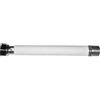 TANIASHOP Tubo Flessibile per Acqua 1/2" x 1/2" Estensibile 220-420 mm in Acciaio Inox Rivestito Bianco- Collegamento Idraulico Universale Resistente e Sicuro