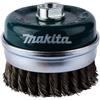 Makita D-29290 - Spazzola metallica 100 millimetri tazza inserimento m14 a forma di treccia in acciaio ondulato dritto 0,5 millimetri