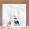 GOUZOO Tenda Zanzariera Magnetica 300 x 300 cm, Tenda Zanzariera Porta, Zanzariera Porta Finestra per Balcone Cucina Camera da Letto, Bianco