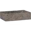vidaXL Lavello 45x30x12 cm Marmo Lucido Grigio