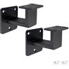 Natural Goods Berlin 2x Supporto per Corrimano WIDE | Montaggio a Parete | Staffe per Corrimano in Metallo Nero | Ideale per Balaustra e Corrimano Scale Interni & Esterni | Per Passamano per Scale