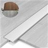 Generic Striscia Di Copertura per Pavimento in Alluminio da 3 Piedi, Modanatura a T e Strisce Di Transiziper Pavimenti in Legno/Piastrelle/Laminato/Vinile, Strisce Di Collegamento per Fessure/Sier/W33mm/1.3in