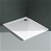 Mai & Mai Piatto Doccia con Piletta 70x70x4cm, Piatto Doccia Quadrato Faro1W in Acrilico incl. Piletta di Scarico (AL01), Bianco