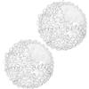 Ipetboom 2 Pezzi Paralume in Vetro a Globo Trasparente Rete in Alluminio, Paralume per Lampada a Sospensione G9 per Illuminazione Soggiorno e Camera da Letto, Copertura Luminosa