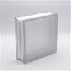 Fuchs Design Blocco di vetro Basic full view trasparente 1 lato satinato 24x24x8 cm - 4 pezzi